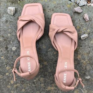 Anne Klein Like New Jesse Nude Blush Heeled Sandal